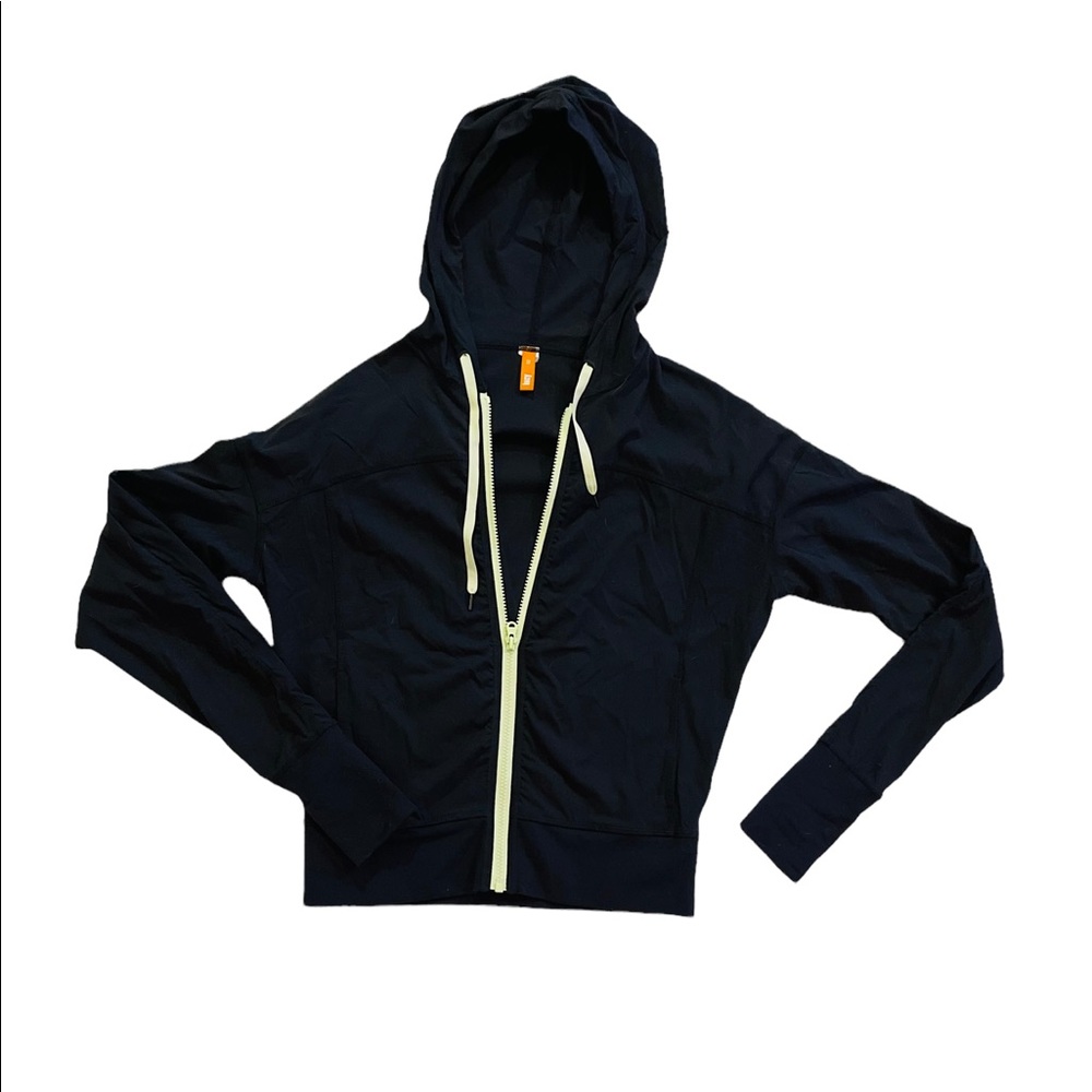 LUCY TECH Gray Full Zip Scrunchy Athletic Hooded Jacket Women’s Size XS